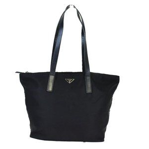 Authentic PRADA Leather, Nylon Shoulder Bag